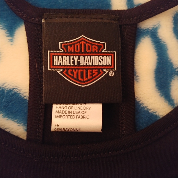NWO Tags. Harley Davidson Tank Top. Embellishments and open back. Size Lg. - Picture 4 of 5